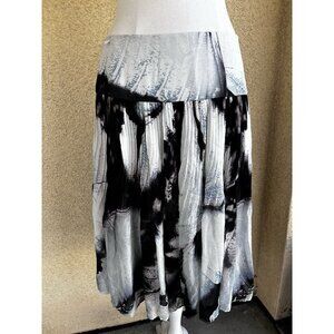Katharine Kidd NWT $325 silk pleat skirt Size 10 high waist fairy Goth Whimsy